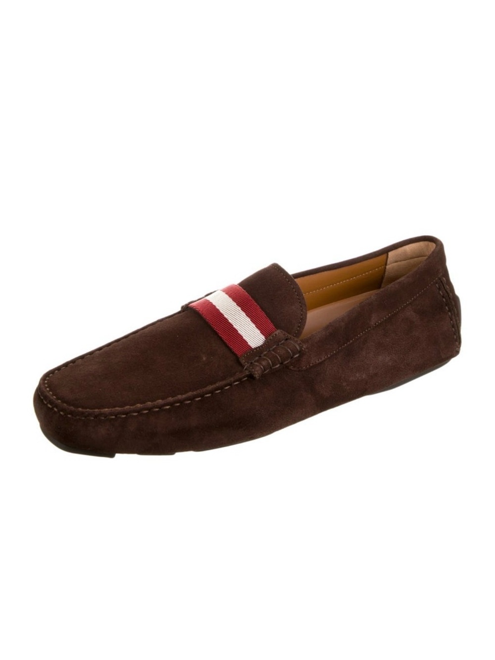 Bally Men's Brown Suede Driving Loafers 10